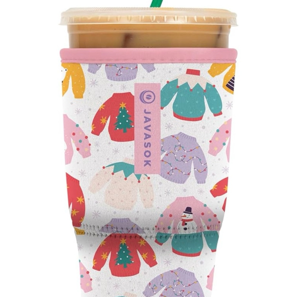 JavaSok Floral Neoprene Coffee Sleeve set of 5